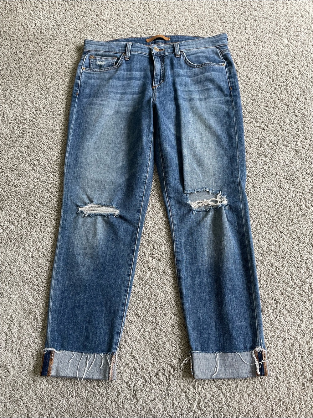 Joes Jeans The Smith Mid Rise Straight Crop Stretch Denim Womens Size 28 Jean